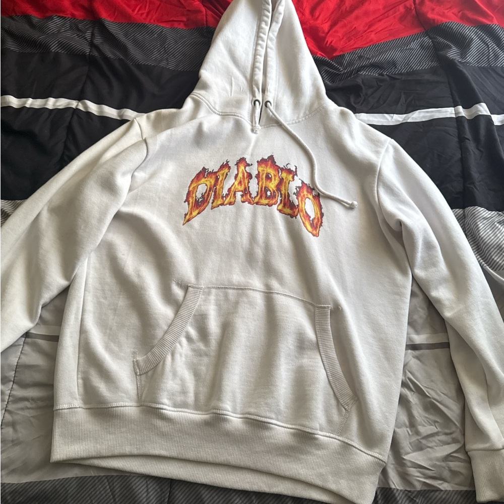 Diablo Graphic Hoodie - White
